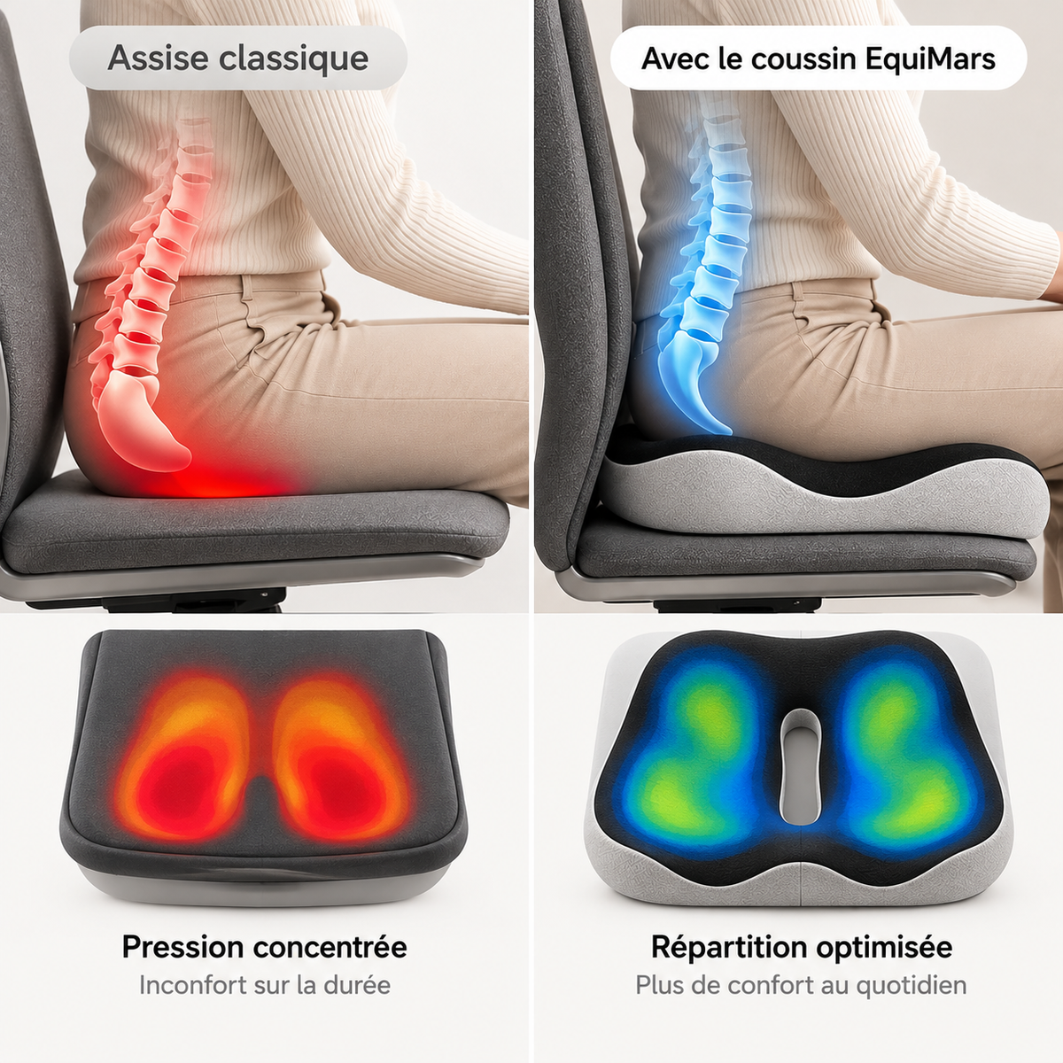 Equimars Confort Assise – Coussin d'assise ergonomique