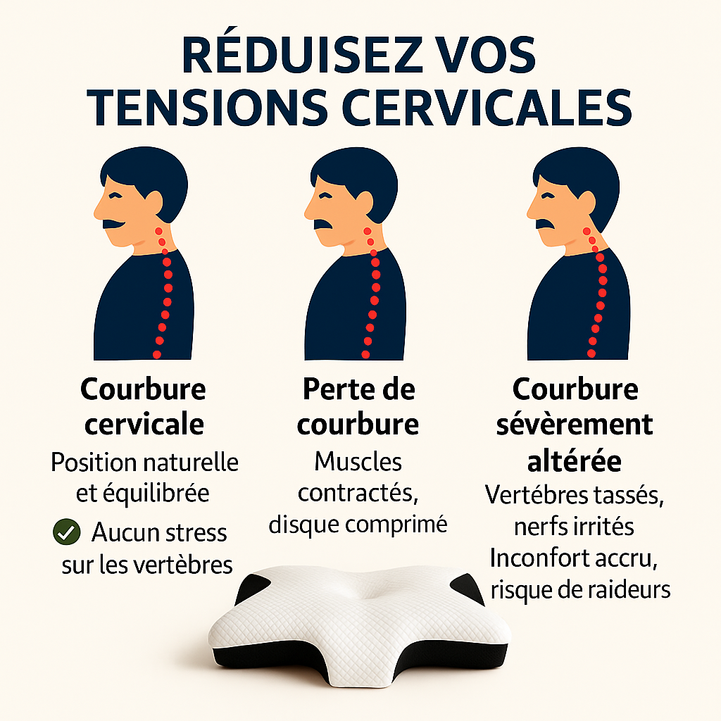 Oreiller Cervical à Mémoire de Forme