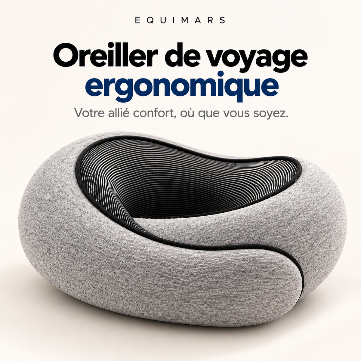 Coussin cervical de voyage ergonomique