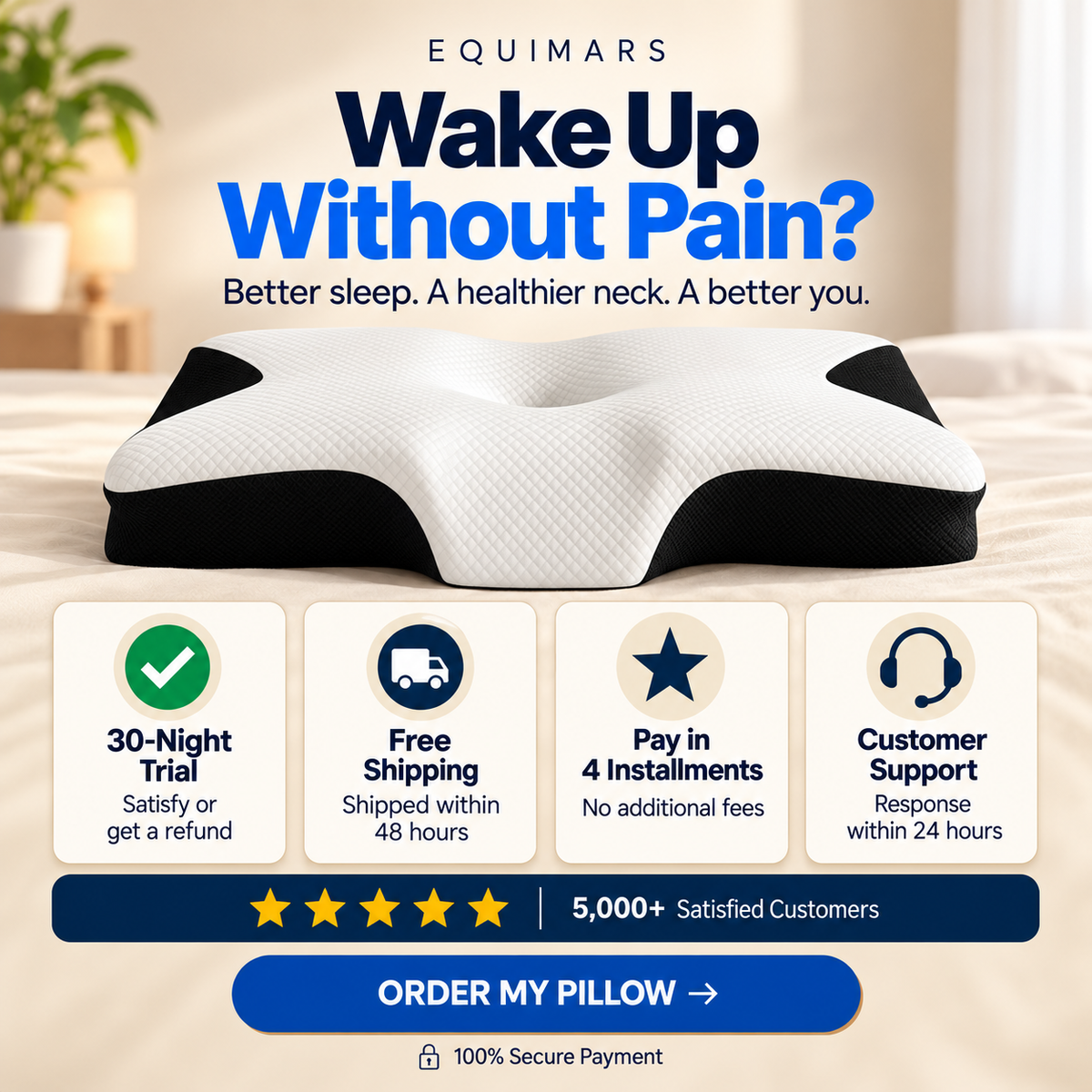 US - Memory foam cervical pillow 1