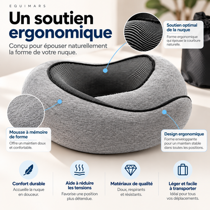 Coussin cervical de voyage ergonomique