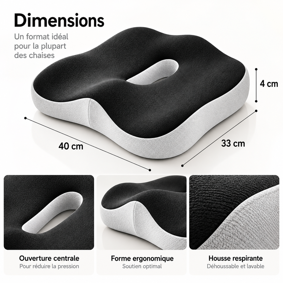 Equimars Confort Assise – Coussin d'assise ergonomique