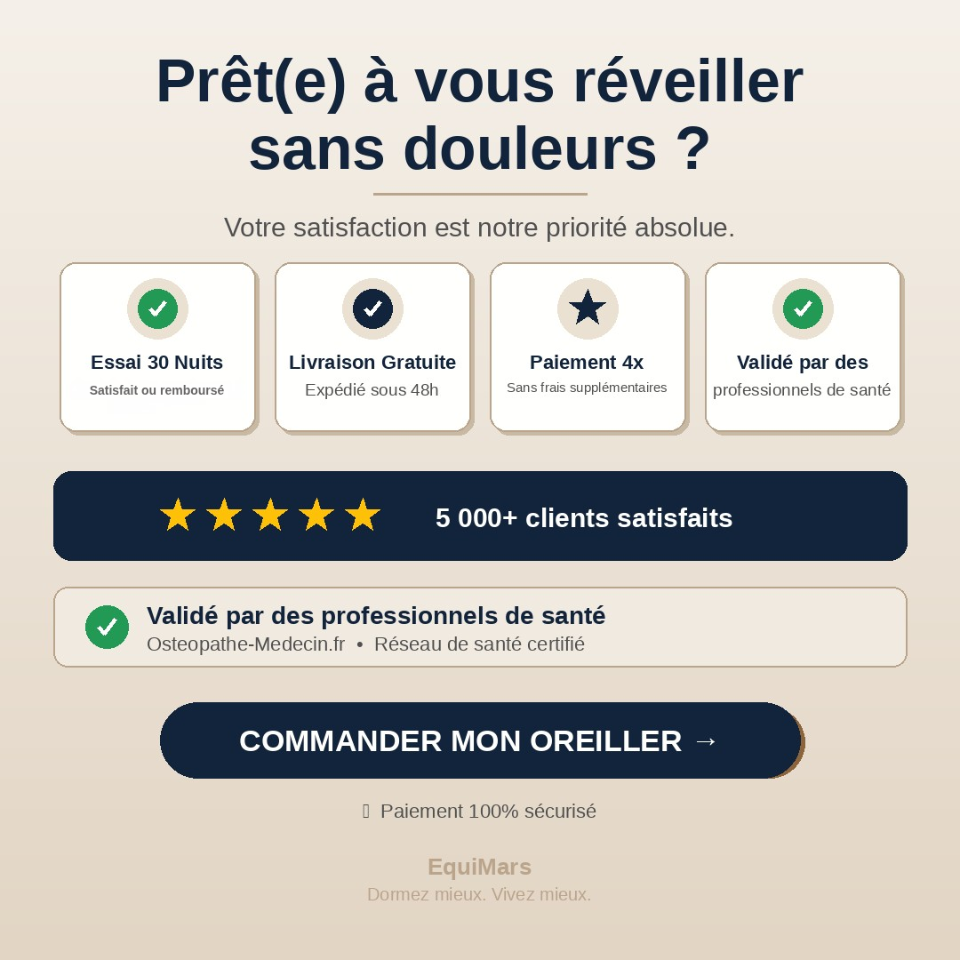 Oreiller Cervical à Mémoire de Forme