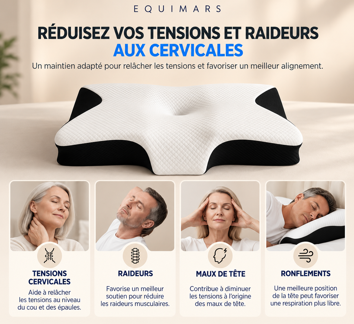 Oreiller Cervical à Mémoire de Forme